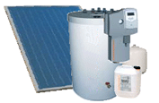 solar hot water installation for 1 - 3 people