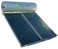 solar hot water installation for 2 - 3 people with termosifnico solar collector